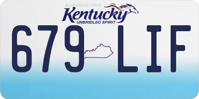 KY license plate 679LIF