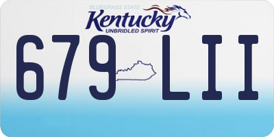 KY license plate 679LII