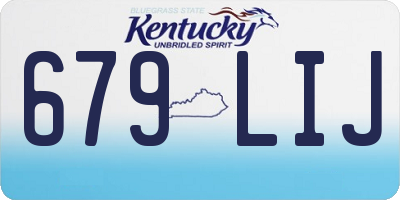 KY license plate 679LIJ
