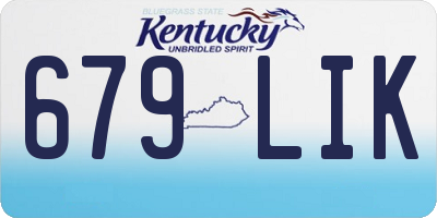 KY license plate 679LIK