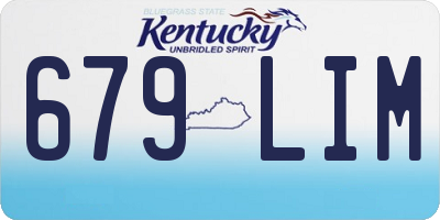 KY license plate 679LIM