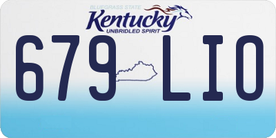KY license plate 679LIO