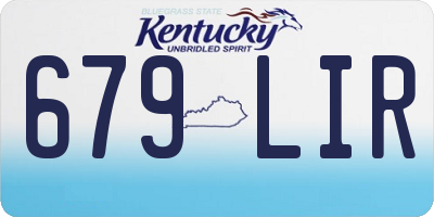 KY license plate 679LIR