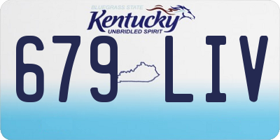 KY license plate 679LIV