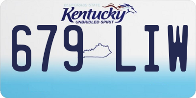 KY license plate 679LIW