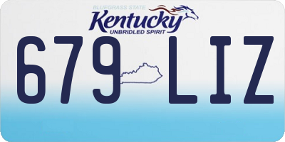 KY license plate 679LIZ