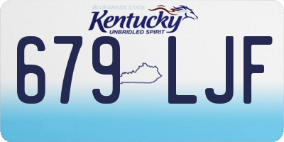 KY license plate 679LJF