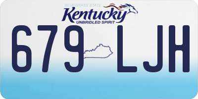 KY license plate 679LJH