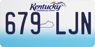 KY license plate 679LJN