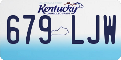 KY license plate 679LJW