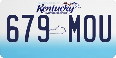 KY license plate 679MOU
