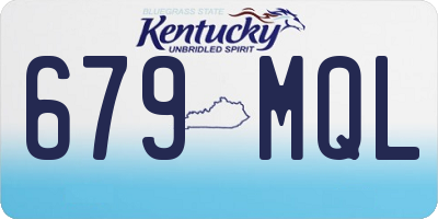 KY license plate 679MQL