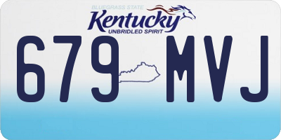 KY license plate 679MVJ