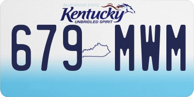 KY license plate 679MWM