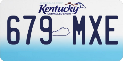 KY license plate 679MXE