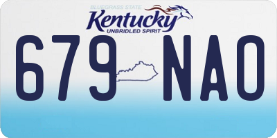 KY license plate 679NAO