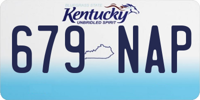 KY license plate 679NAP