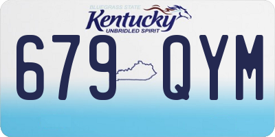 KY license plate 679QYM