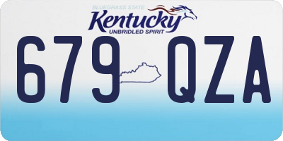 KY license plate 679QZA