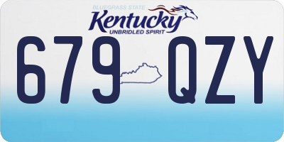 KY license plate 679QZY