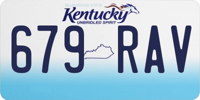 KY license plate 679RAV