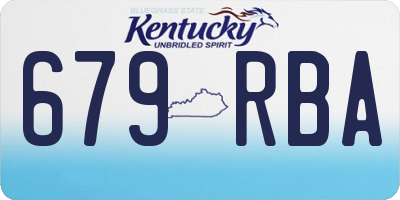 KY license plate 679RBA