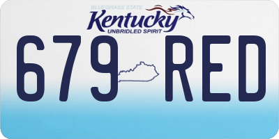 KY license plate 679RED