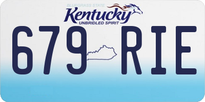 KY license plate 679RIE