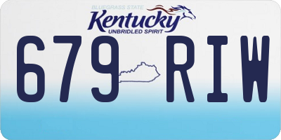 KY license plate 679RIW