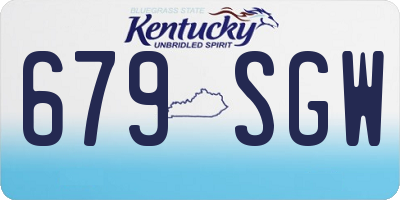KY license plate 679SGW