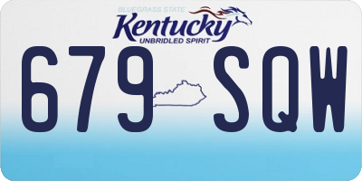 KY license plate 679SQW