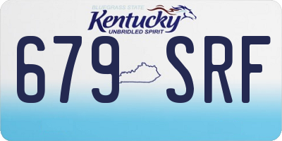 KY license plate 679SRF
