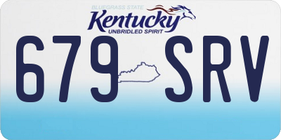 KY license plate 679SRV