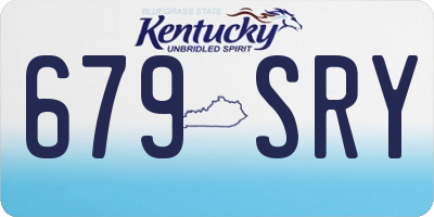 KY license plate 679SRY