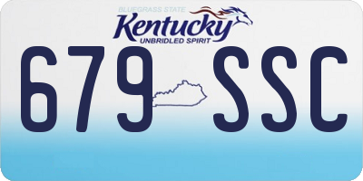 KY license plate 679SSC