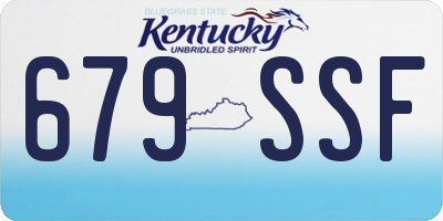 KY license plate 679SSF