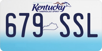 KY license plate 679SSL