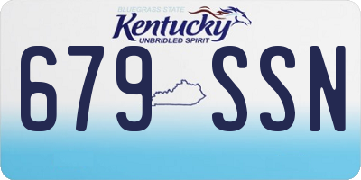 KY license plate 679SSN