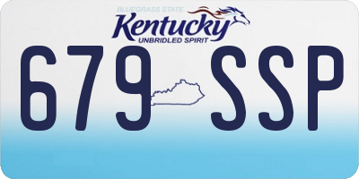 KY license plate 679SSP