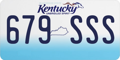 KY license plate 679SSS