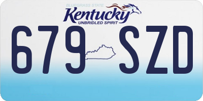 KY license plate 679SZD