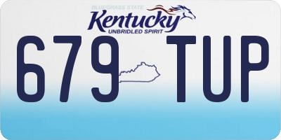 KY license plate 679TUP