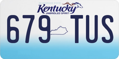 KY license plate 679TUS