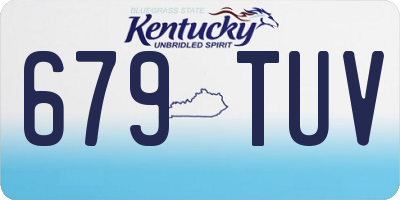 KY license plate 679TUV
