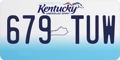 KY license plate 679TUW