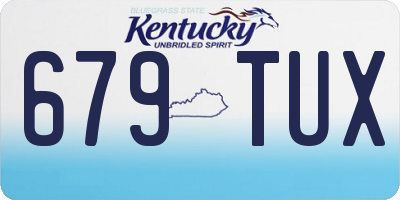 KY license plate 679TUX