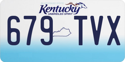 KY license plate 679TVX