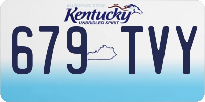 KY license plate 679TVY
