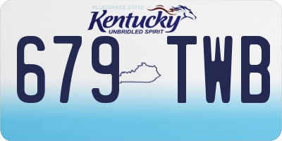 KY license plate 679TWB