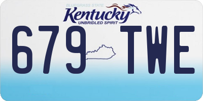 KY license plate 679TWE